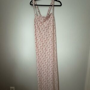 Abercrombie & Fitch White and Red Floral Maxi Dress